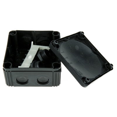 WISKA Combi Series Black Polypropylene Junction Box, IP66, IP67, 110 x 110 x 66mm