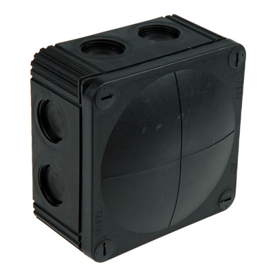 WISKA Combi Series Black Polypropylene Junction Box, IP66, IP67, 110 x 110 x 66mm