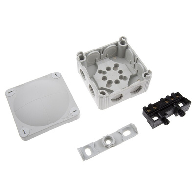 WISKA Combi Series Grey Polypropylene Junction Box, IP66, 85 x 85 x 51mm