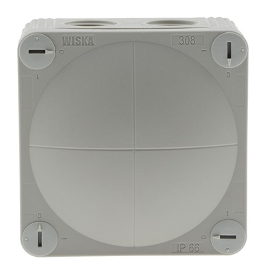 WISKA Combi Series Grey Polypropylene Junction Box, IP66, 85 x 85 x 51mm