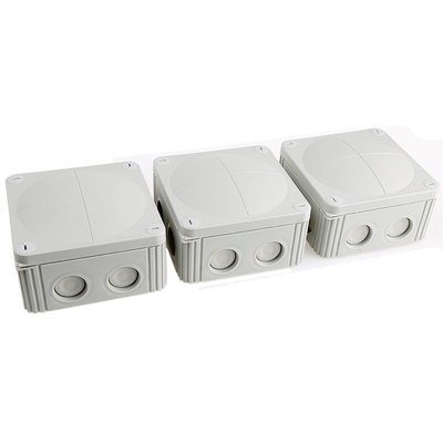 WISKA Combi Series Grey Polypropylene Junction Box, IP66, IP67, 110 x 110 x 66mm