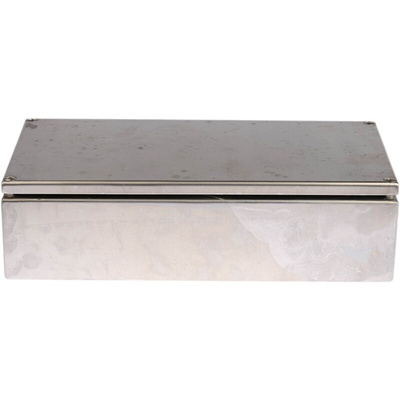 RS PRO Unpainted Stainless Steel Terminal Box, IP66, 300 x 80 x 150mm