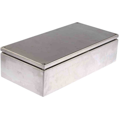 RS PRO Unpainted Stainless Steel Terminal Box, IP66, 300 x 80 x 150mm