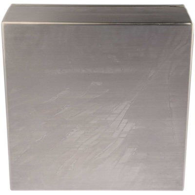 RS PRO Unpainted Stainless Steel Terminal Box, IP66, 200 x 200 x 80mm