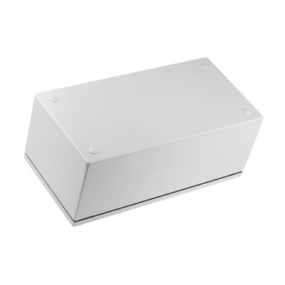 RS PRO Light Grey Mild Steel Terminal Box, IP66, 300 x 120 x 150mm