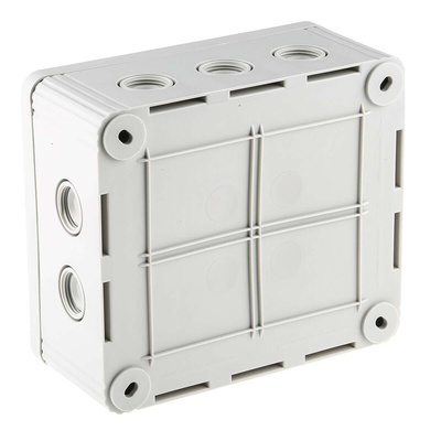 WISKA Combi Series Grey Polypropylene Junction Box, IP66, IP67, 160 x 140 x 81mm