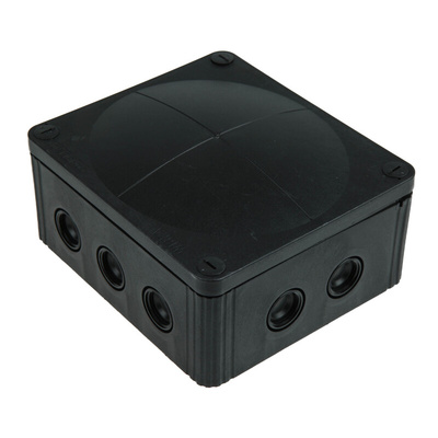 WISKA Combi Series Black Polypropylene Junction Box, IP66, IP67, 160 x 140 x 81mm