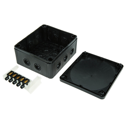 WISKA Combi Series Black Polypropylene Junction Box, IP66, IP67, 160 x 140 x 81mm