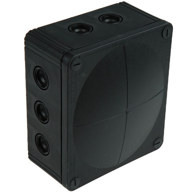 WISKA Combi Series Black Polypropylene Junction Box, IP66, IP67, 160 x 140 x 81mm