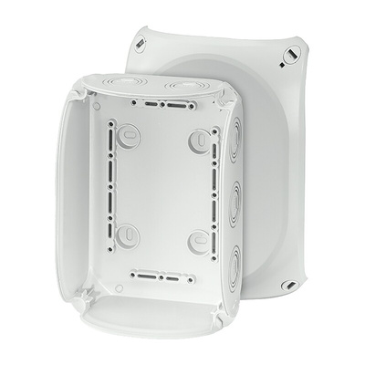 HENSEL ENYCASE DK Series Grey Polycarbonate Junction Box, 180 x 130 x 77mm