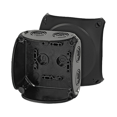 HENSEL ENYCASE DK Series Black Polycarbonate Junction Box, 104 x 104 x 70mm