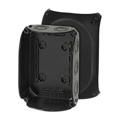 HENSEL ENYCASE DK Series Black Polycarbonate Junction Box, 180 x 130 x 77mm