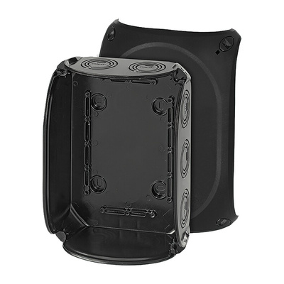 HENSEL ENYCASE DK Series Black Polycarbonate Junction Box, 210 x 155 x 92mm