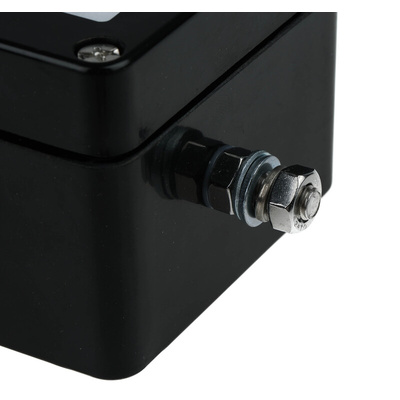CE-TEK CEP Series Black Polyester Junction Box, IP66, 5 Terminals, ATEX, 80 x 75 x 55mm