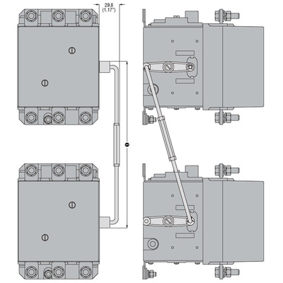 Lovato BF Mechanical Interlock for use with B Series Contactors