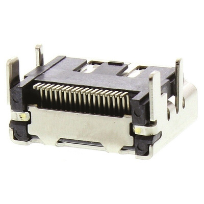 Molex Type A 19 Way Female Right Angle HDMI Connector 40 V dc
