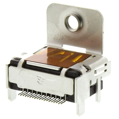 TE Connectivity Type A 19 Way Female Right Angle HDMI Connector