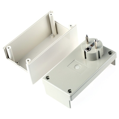OKW Grey ABS Power Supply Case, 120 x 65 x 65mm