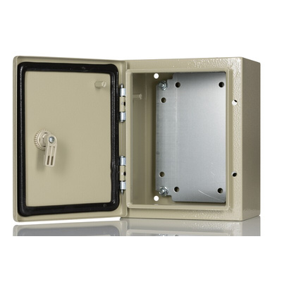 RS PRO Steel Wall Box, IP66, 250 mm x 200 mm x 150mm