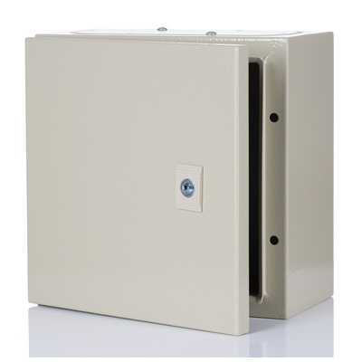 RS PRO Steel Wall Box, IP66, 250 mm x 250 mm x 150mm