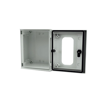 RS PRO Fibreglass Reinforced Polyester Wall Box, IP66, Viewing Window, 300 mm x 250 mm x 140mm