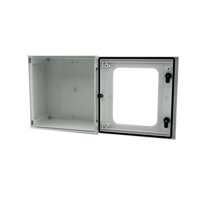 RS PRO Fibreglass Reinforced Polyester Wall Box, IP66, Viewing Window, 400 mm x 400 mm x 200mm
