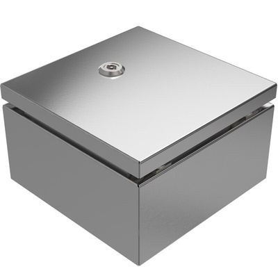 RS PRO 304 Stainless Steel Wall Box, IP66, IP69, 200 mm x 200 mm