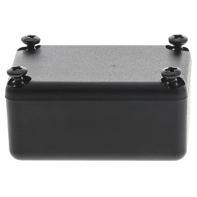 Black ABS Potting Box With Lid, 34 x 24 x 16mm