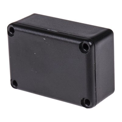 Black ABS Potting Box With Lid, 40 x 28 x 18mm