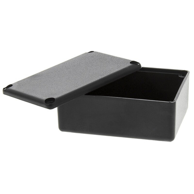 Black ABS Potting Box With Lid, 54 x 38 x 23mm