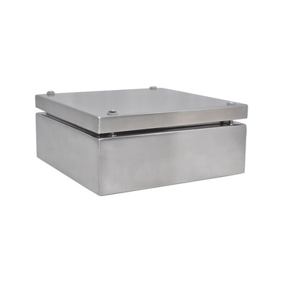 RS PRO 304 Stainless Steel Enclosure, IP66, 200 mm x 200 mm x 81mm