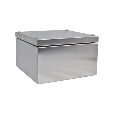 RS PRO 304 Stainless Steel Enclosure, IP66, 200 mm x 200 mm x 121mm