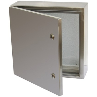 RS PRO 304 Stainless Steel Wall Box, IP66, 200 mm x 200 mm x 150mm