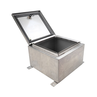 RS PRO 304 Stainless Steel Wall Box, IP69K, 300 mm x 300 mm x 200mm