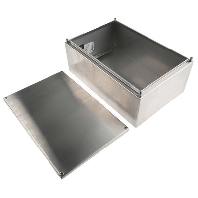 RS PRO 304 Stainless Steel Terminal Box, IP66, 300 mm x 200 mm x 120mm