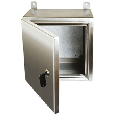 RS PRO 316 Stainless Steel Wall Box, IP69K, 400 mm x 400 mm x 200mm