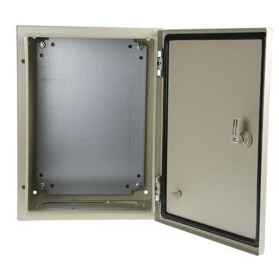 RS PRO Steel Wall Box, IP66, 400 mm x 300 mm x 210mm