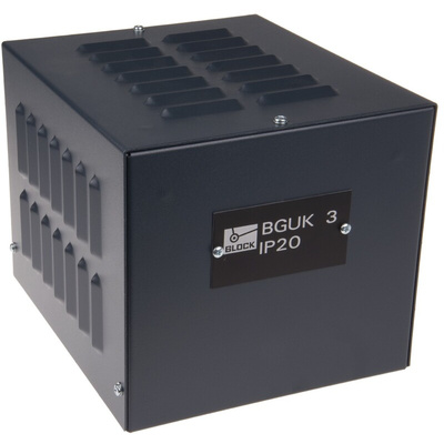 Block Blue Steel Power Supply Case, IP20, 210 x 230 x 270mm