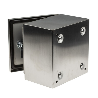 RS PRO 304 Stainless Steel Wall Box, IP66, 200 mm x 200 mm x 150mm