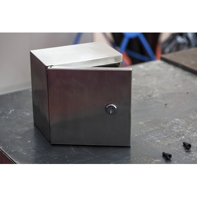 RS PRO 304 Stainless Steel Wall Box, IP66, 200 mm x 200 mm x 150mm