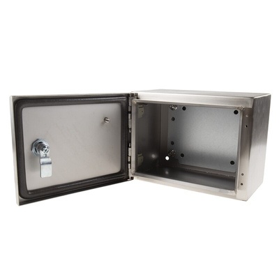 RS PRO 304 Stainless Steel Wall Box, IP66, 240 mm x 180 mm x 150mm