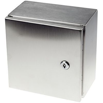 RS PRO 304 Stainless Steel Wall Box, IP66, 240 mm x 240 mm x 150mm