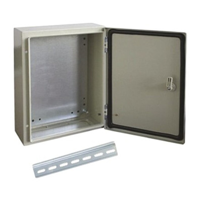 RS PRO Steel Wall Box, IP66, 400 mm x 210 mm x 600mm