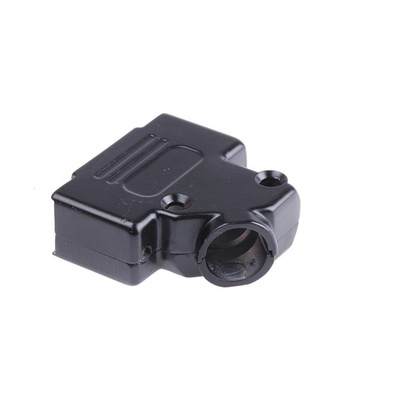 MH Connectors MHD45ZK-BK Zinc Angled D-sub Connector Backshell, 15 Way, Strain Relief