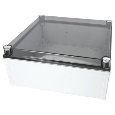Fibox CAB PCQ Series Polycarbonate Wall Box, IP66, IP67, Viewing Window, 172 mm x 400 mm x 400mm