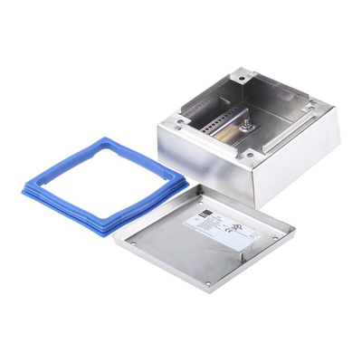 Rittal HD Series Stainless Steel Terminal Box, IP66, IP69K, 150 mm x 150 mm x 80mm
