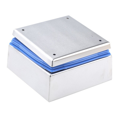 Rittal HD Series Stainless Steel Terminal Box, IP66, IP69K, 150 mm x 150 mm x 80mm