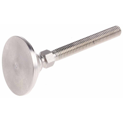 Nu-Tech Engineering M8 Stainless Steel Adjustable Foot, 450kg Static Load Capacity 10° Tilt Angle