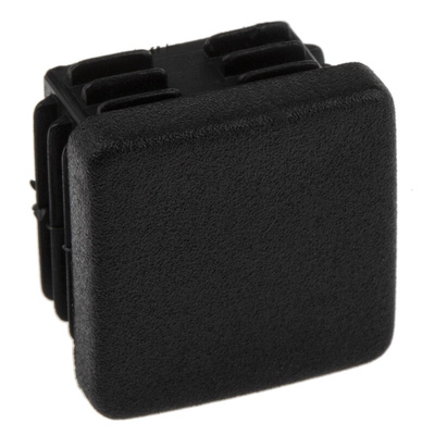 RS PRO Black Plastic Square End Cap, 25mm 25 mm Strut Profile