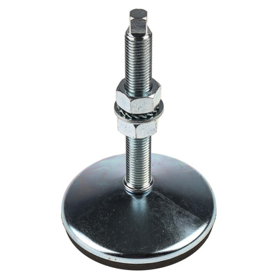 RS PRO M16 Rubber Adjustable Foot, 900kg Static Load Capacity 5° Tilt Angle